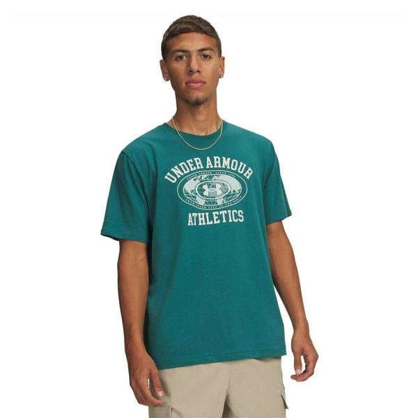 Under Armour Mens Logo Athletic T-Shirt - Green/White - 