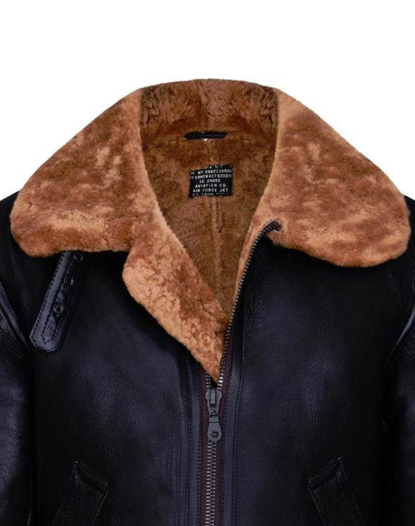 Infinity Leather Mens B3 Aviator Real Sheepskin Leather Flying Jacket-Oxford