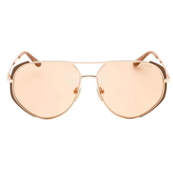 Guess GU00219 58E Matte Beige / Polished Rose Gold Sunglasses Female 59X13X140 One Size