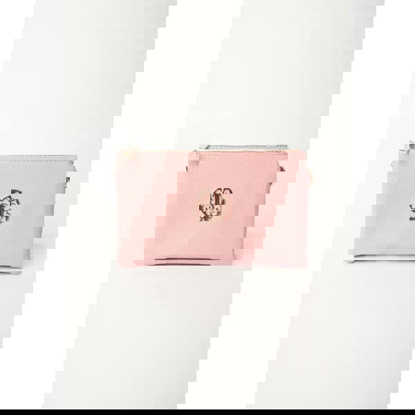 Blue Vanilla Detailed Zip Up Purse With Detachable Strap