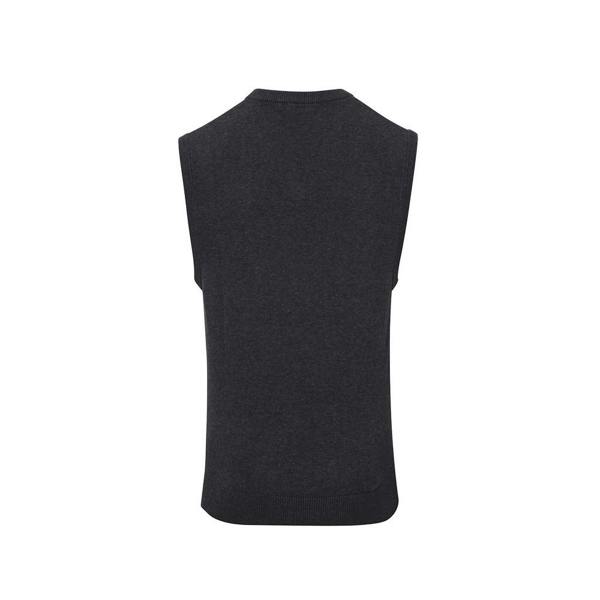 Premier Mens Knitted Sleeveless Sweater Vest - Charcoal