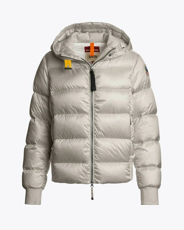 Parajumpers Mariah Womens Hooded Down Bomber - Silver-Grey 773