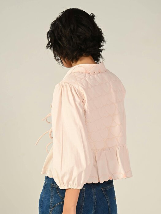 Rose & Nancy Jay Pink Cord Embroidered Jacket