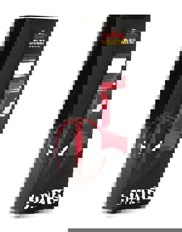 Marvel Mens Black Deadpool Calf Socks Set of 5