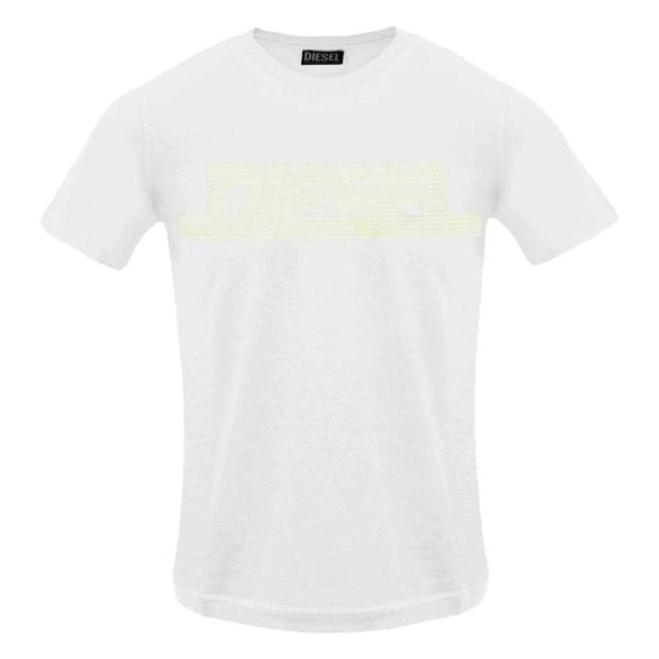 Diesel Mens Monotone Logo T-Shirt - White - 