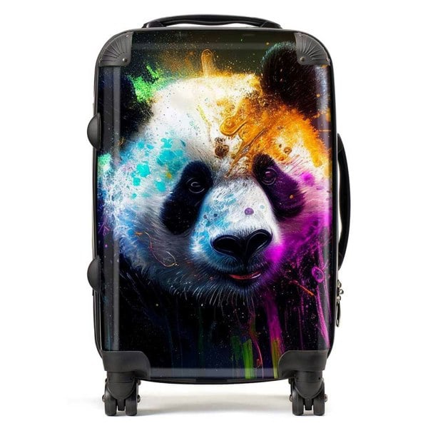 Warren Reed Panda Face Splashart Colourful Suitcase