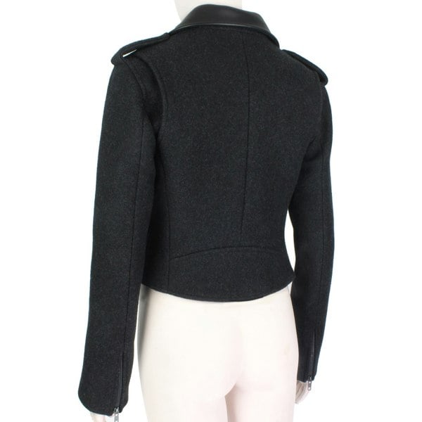  Christopher Kane cropped biker jacket in a luxurious felted wool