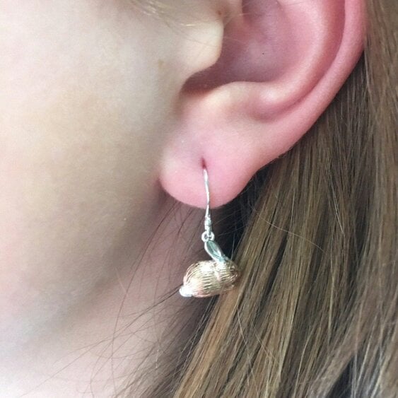 Reeves & Reeves Sterling Silver Benjamin Bunny Drop Earrings