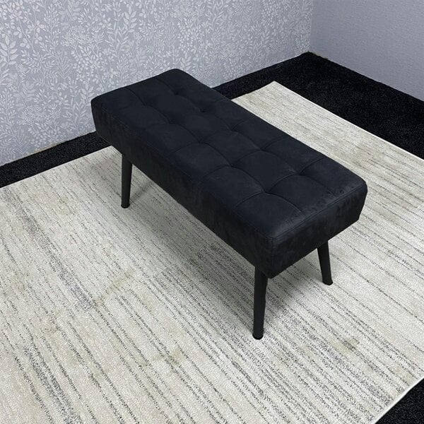 Kosy Koala Oak Effect Dining Table With 4 Grey Velvet Chairs And 1 Black Bench Dining Room Furniture