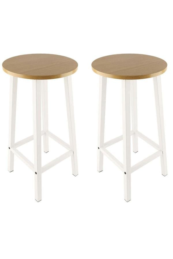 Groundlevel Set of 2 Wooden Bar Stools