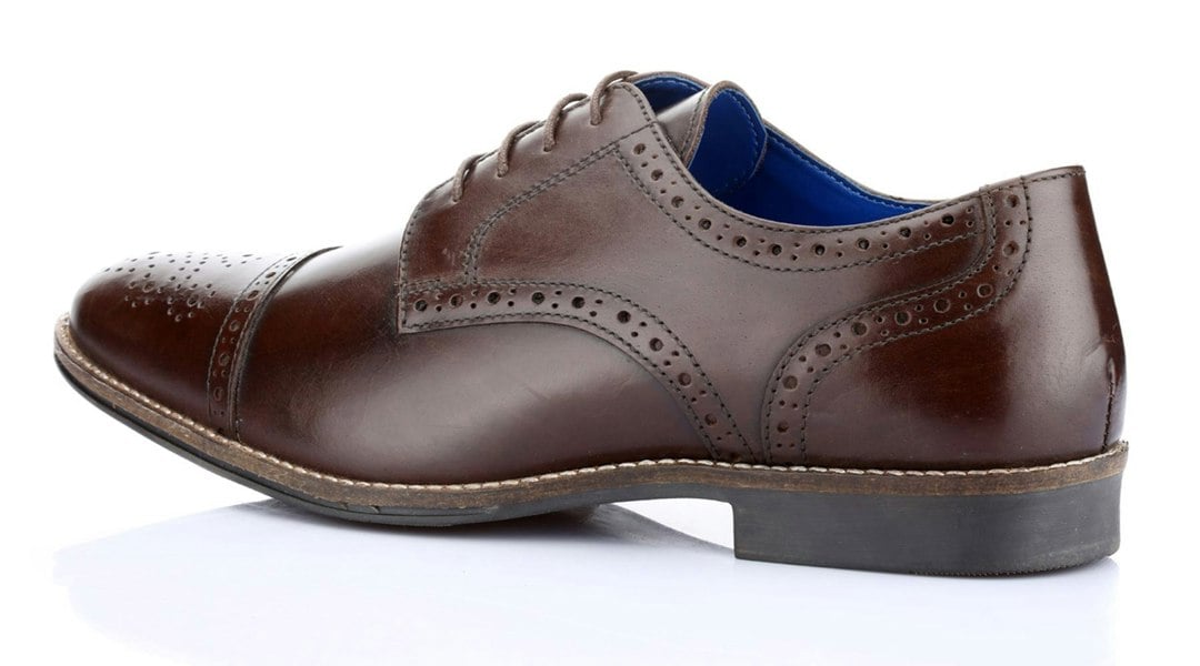 Thomas Crick Red Tape Crick Claydon Mens Leather Lace Up Brogue Formal Shoes
