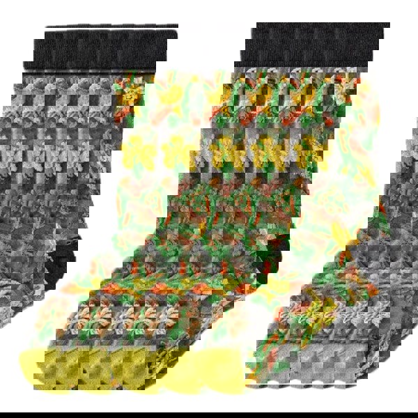 Anysox Anyfootwear 5 Pairs Green Size 5-9 Sock Harajuku Crystal Silk Tide Socks With Flower Vines