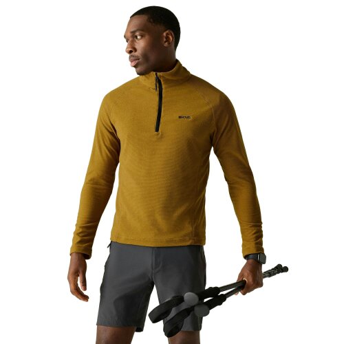 Regatta Great Outdoors Mens Montes Funnel Neck Fleece Jumper - Wood Brown - M - Wood Brown - 100% Polyester