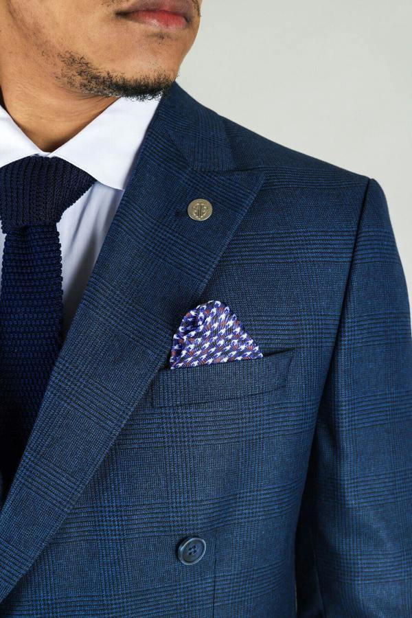 TruClothing Men's Classic Blue Double Breasted 2-Piece Suit