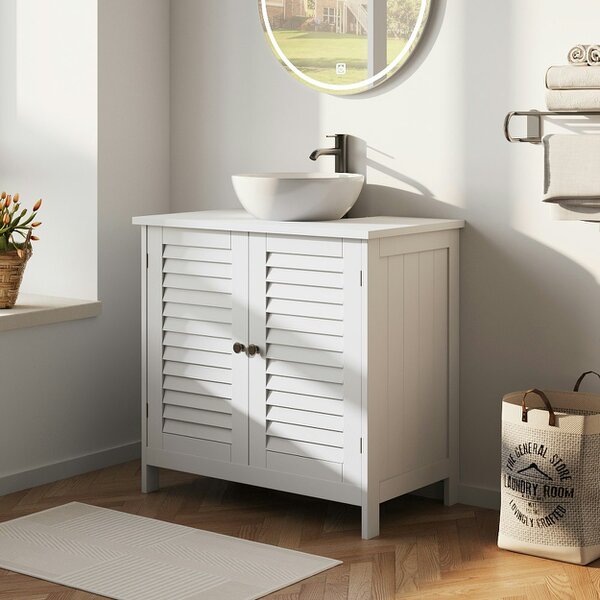 Living and Home Under Sink Bathroom Cabinet 2 Shutter Door