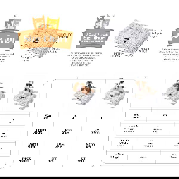 Skylos Dog Bed Luxury Pet Mattress Plush Soft Warm Cushion for Senior Small Dogs