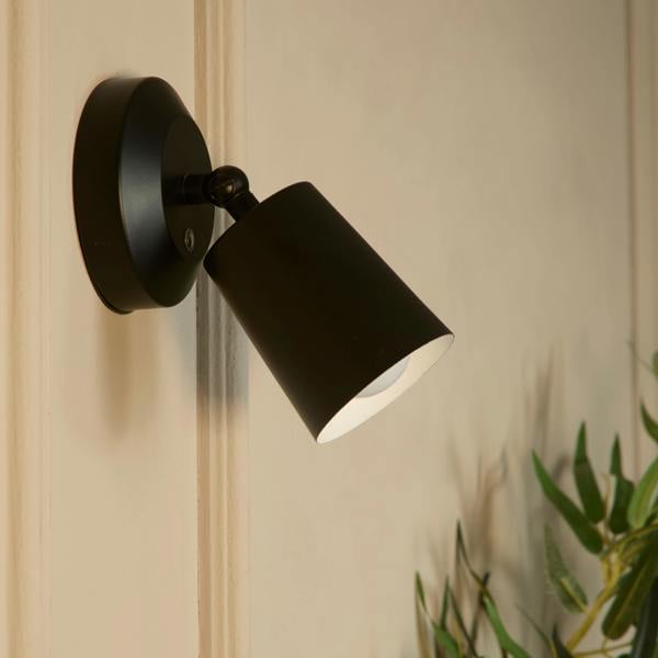 Black Rechargeable wall lamp