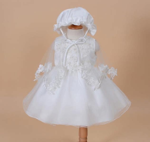 Cinda Christening Gown with Bonnet and Cape