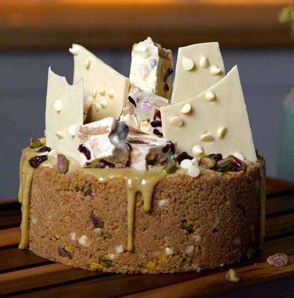 Pleese White chocolate and pistachio rocky road