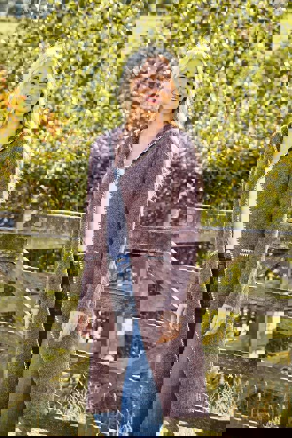 Mudflower Blanket Stitch Cardigan With Hood