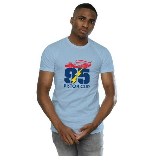 Disney Mens Cars Piston Cup 95 T-Shirt - Baby Blue