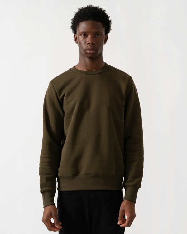 Parajumpers K2 Mens Crew Neck Sweatshirt - Deep Moss 117
