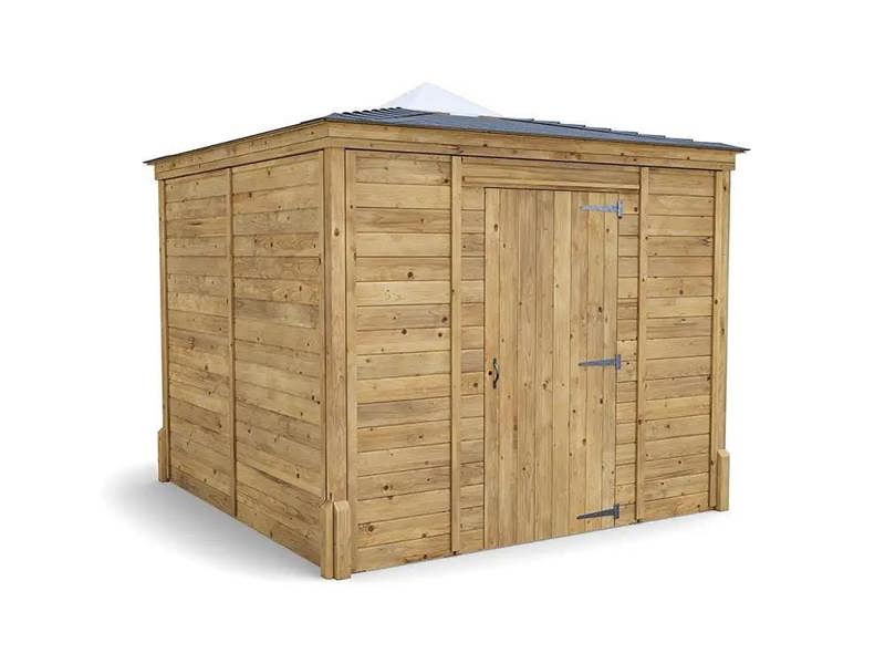 Dunster House Wooden Gazebo with Sides Erin 2.5m x 2.5m Enclosed Solid Wall Panels Garden Shelter with Roof Felt