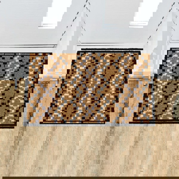 JVL Eco-Friendly Latex Backed Coir Entrance Doormat, 45x75cm - Diamond Pixel