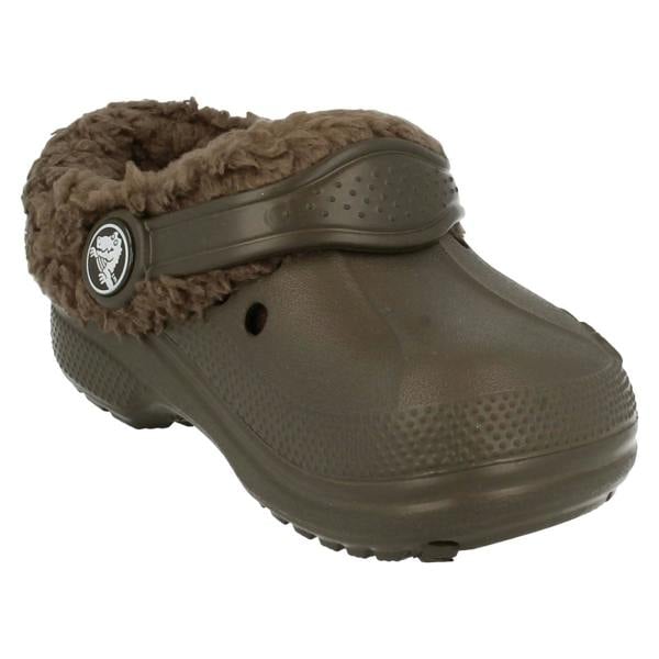 Crocs Childrens Unisex Warm Lined Croc Mules Blitzen Kids