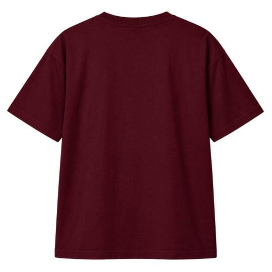 By Lanvin Embroidered Central Logo Burgundy T-Shirt