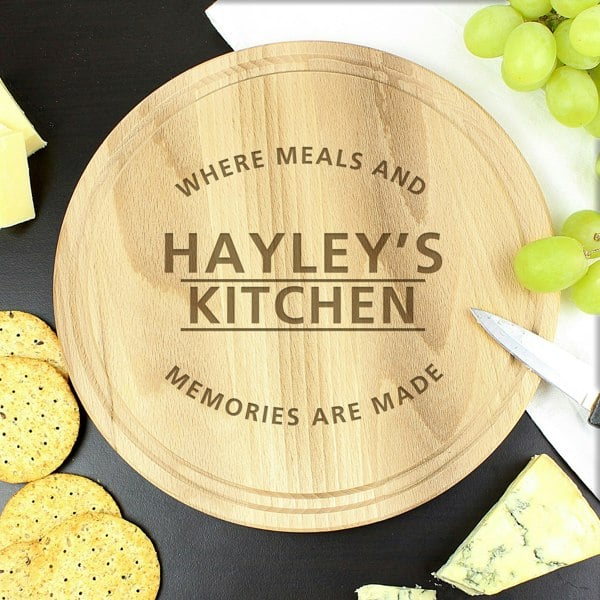 Personalised Memento Company Personalised 'Meals and Memories' Round Chopping Board