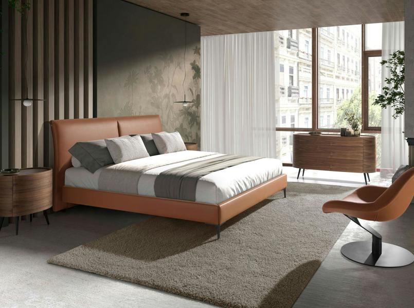 Angel Cerdá Brown Leatherette Bed 7158