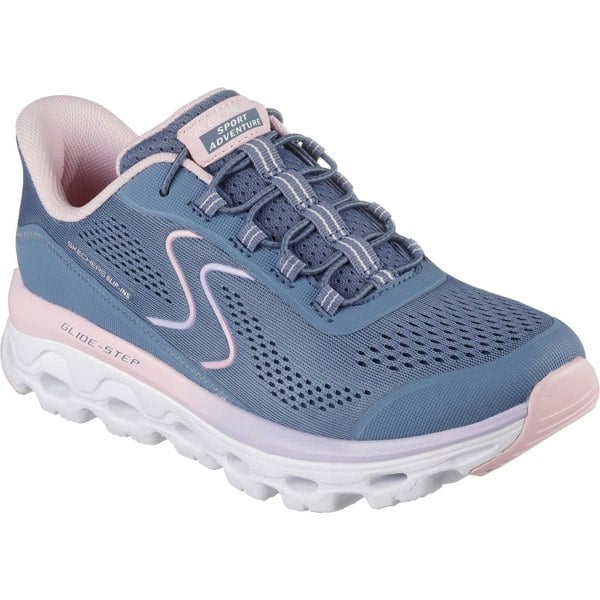 Skechers Glide-Step Sole Polyester Women's Slate/Pink Hiking Boots