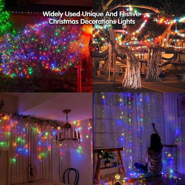 Multi Colour LED Icicle Christmas Lights with 8 Modes, Timer and Memory Function image 1