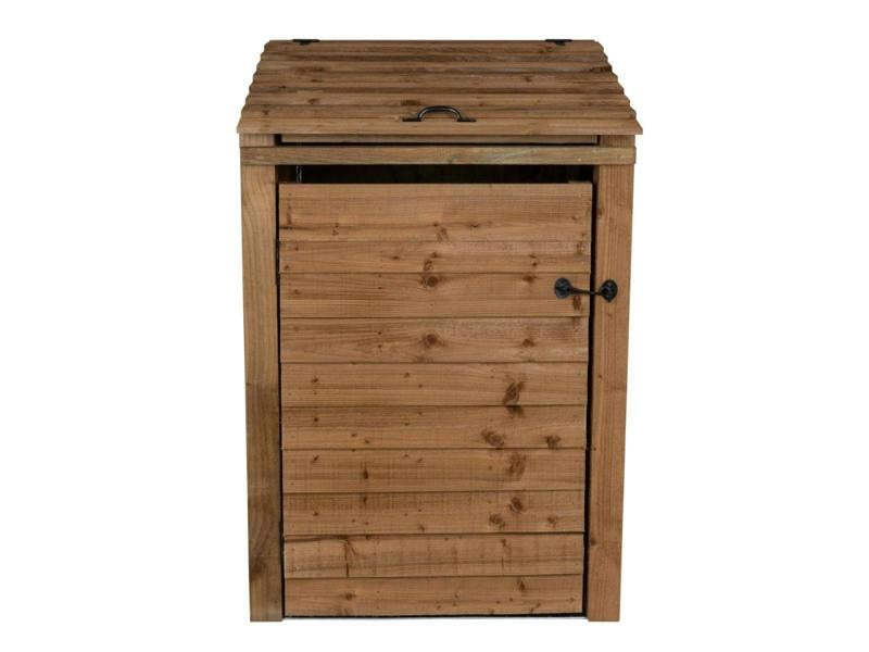 Arbor Garden Solutions Wooden Wheelie Bin Store, Brown Finish