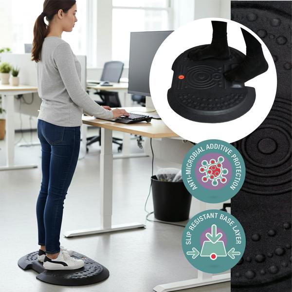 Floortex AFS-TEX® 4000X Black Active Anti-Fatigue Mat 50 x 76cm