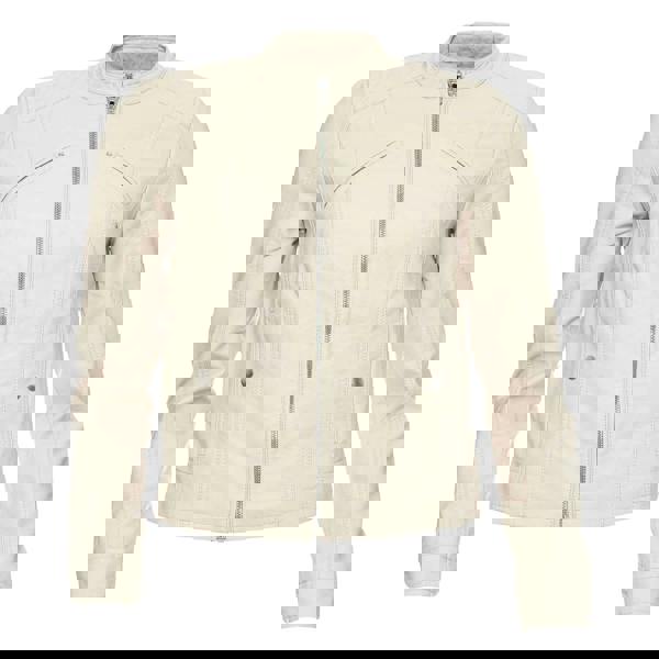 Vero Moda Womens/Ladies Favodona Faux Leather Jacket - Oatmeal - 