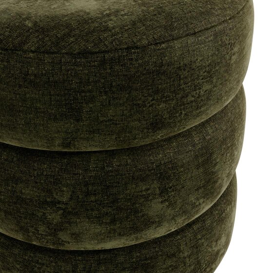 Wyld Haus Antipodes Olive Chenille Round 3 Tier Pouffe