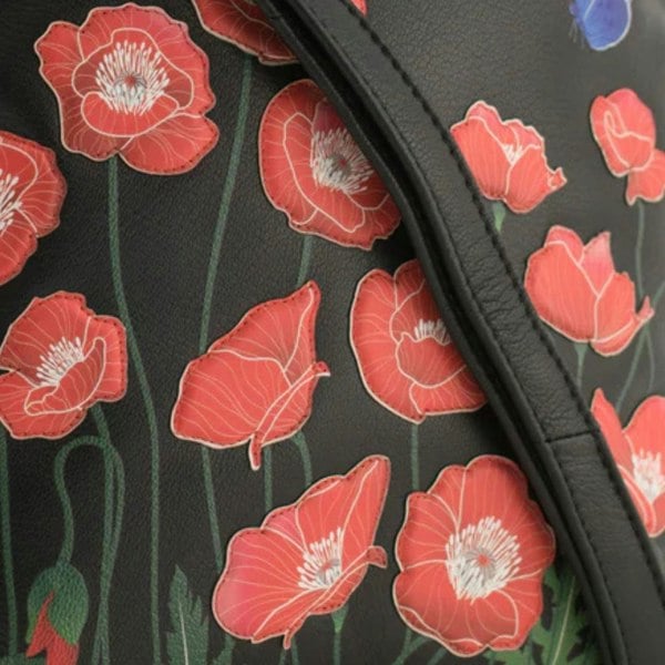 Mala Leather Poppy Floral Large Leather Crossbody Bag