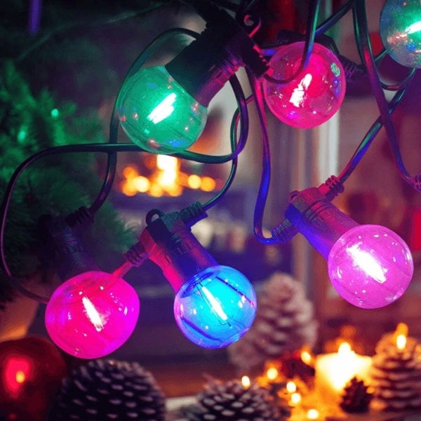 Lighting Legends 6.5M/21FT "Super Festoon" Multicolour Festive Outdoor Connectable LED String Lights