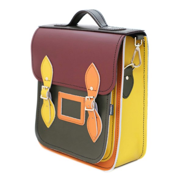 Zatchels Handmade Leather City Backpack - Autumnal Kaleidoscope