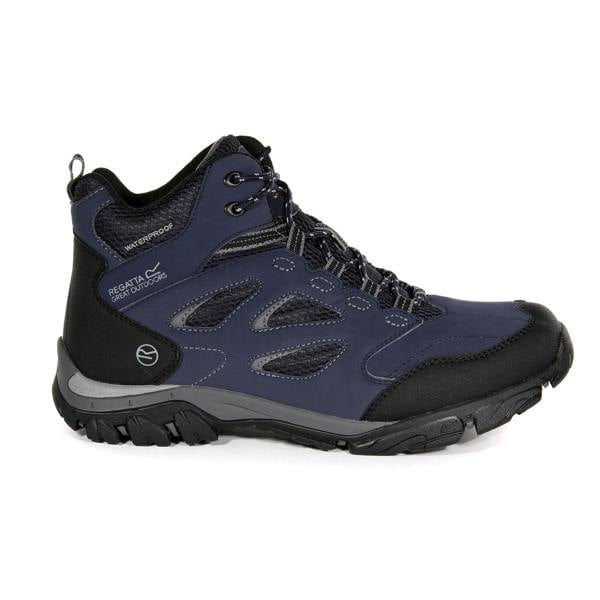 Regatta Mens Holcombe IEP Mid Hiking Boots - Navy/Granite - 