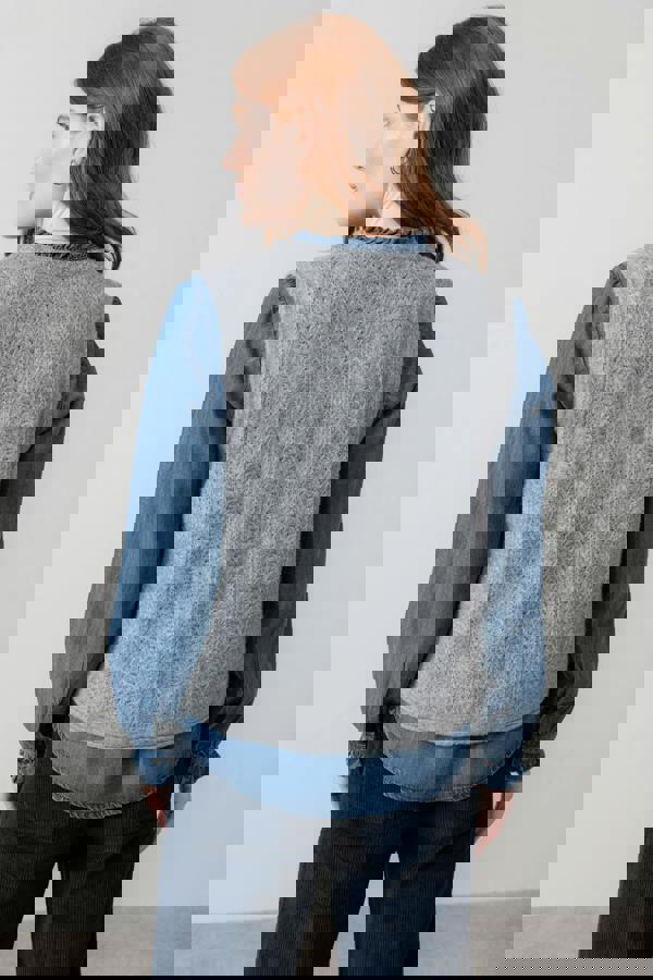 Lily & Me Marly Sleeveless Pointelle Knit Cardigan Grey