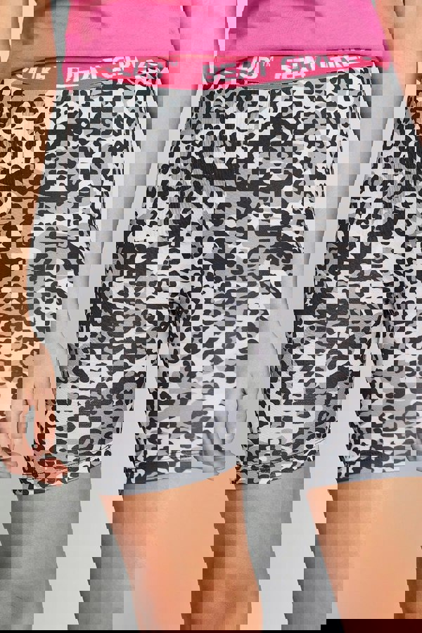 Beat Girlz Club Flip & Spin Two Pack Cycle Short - Black Leopard