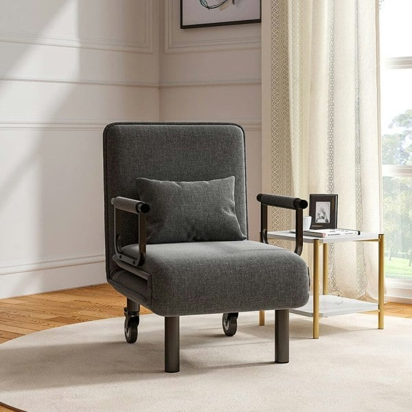 Modern Foldable Single Sofa Bed Upholstered Lounge Armchair Sofa Beds Living and Home