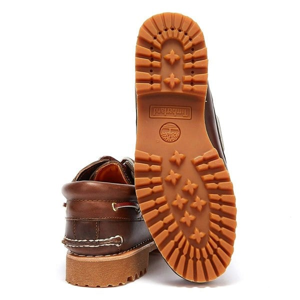 Timberland - TB030003214 Men's Authentic 3 EYE LUG Boat Shoe - Medium Brown