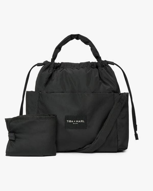 Tiba + Marl Luna Drawstring Changing Tote Black