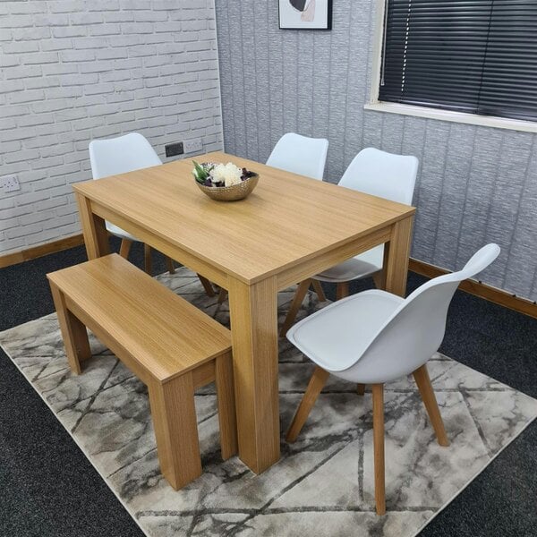 Kosy Koala Dining Table Set with 4 Chairs Dining Room and Kitchen table set of 4, and Bench