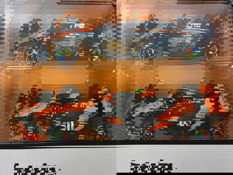 McLaren Formula 1 Set of 7 Cars with Display Stand 1:43 Scale Bburago 38169