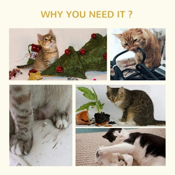 Cat Tree, with Scratching Posts, Bed, Cat House - Natural Finish